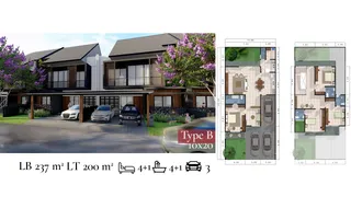 Tampak tipe unit 10x20 Raffles Residence Cluster Ruby