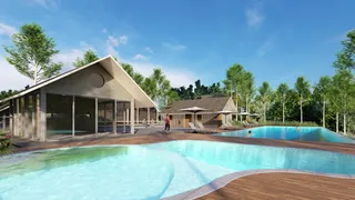 Kolam renang clubhouse Raffles Residence Baturraden