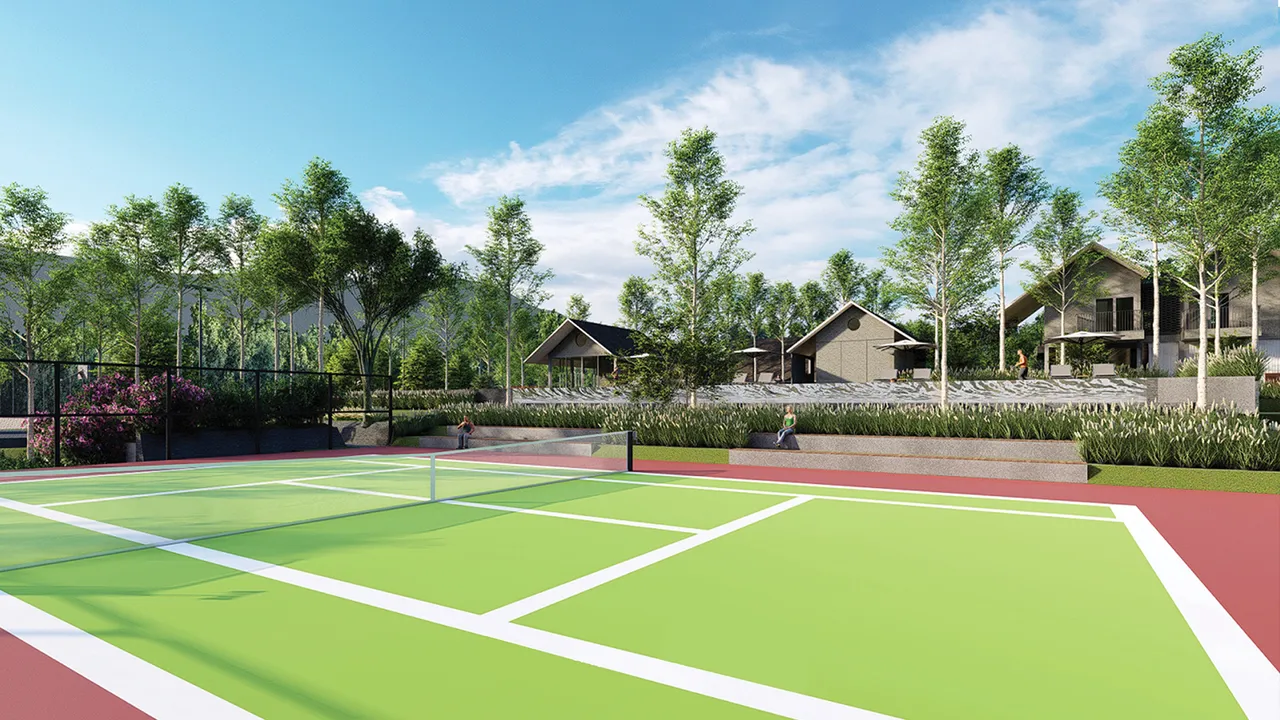 Lapangan tennis clubhouse Raffles Residence Baturraden
